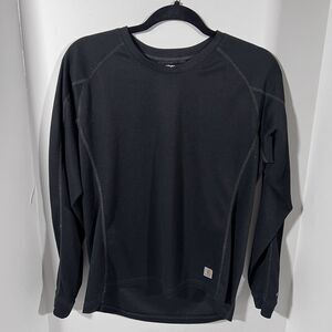 Carhartt Force Waffle Base Layer Thermal Long Sleeve Black Shirt Women s L 12/14